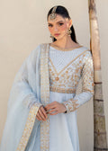 Dastoor | Maahi Luxury Pret 25 | Hoor M Ice Blue Korean Silk