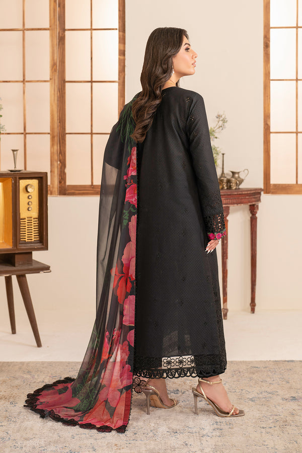 Zarif | Lamhay Luxury Eid Lawn 25 | 05 ZOYAH S Black Lawn
