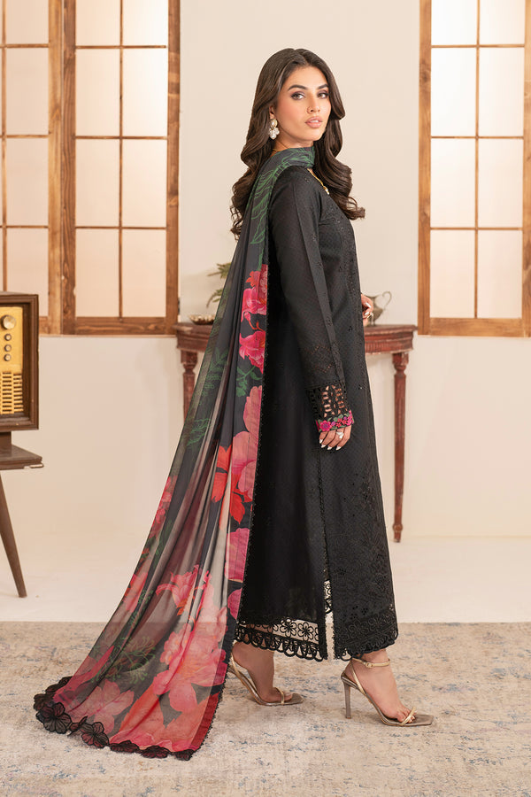 Zarif | Lamhay Luxury Eid Lawn 25 | 05 ZOYAH XL Black Lawn