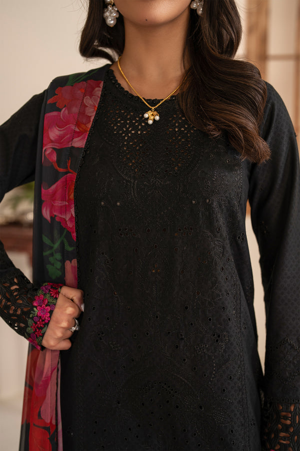 Zarif | Lamhay Luxury Eid Lawn 25 | 05 ZOYAH M Black Lawn
