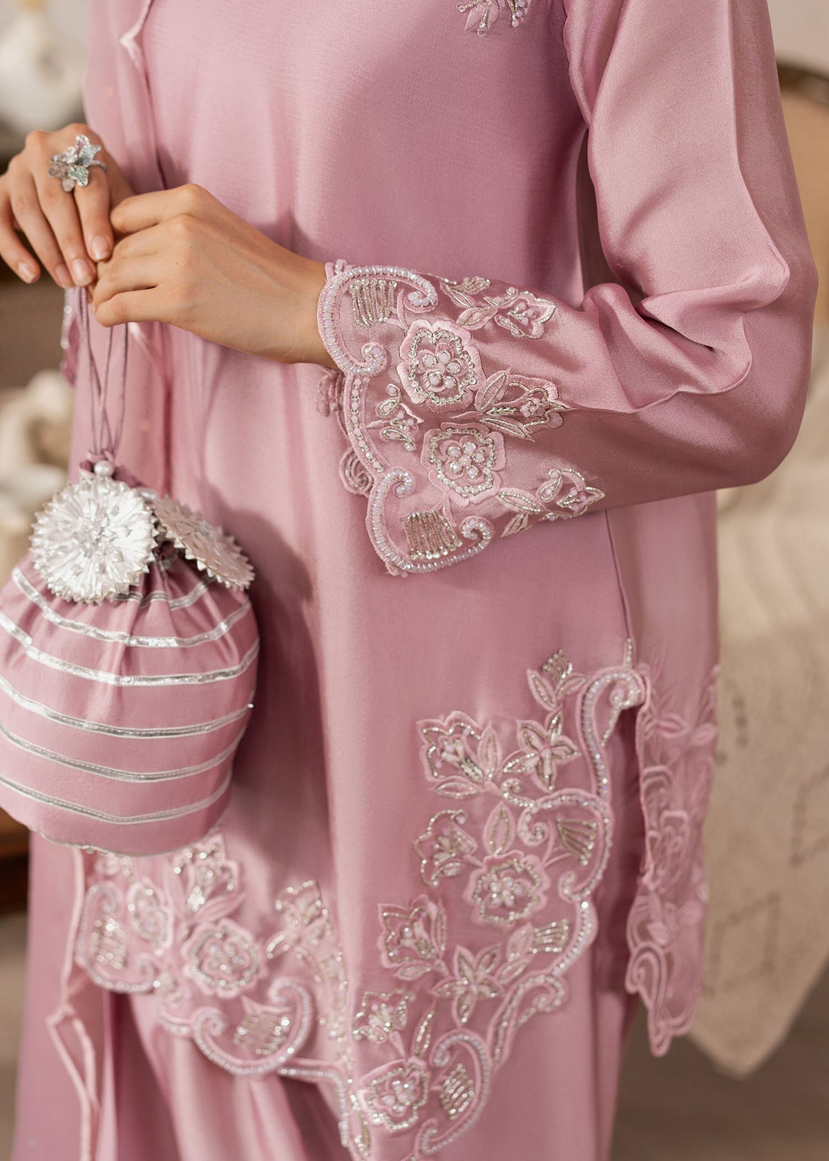 Dastoor | Rania Luxury Pret 25 | Aylin M Lilac Tissue Silk