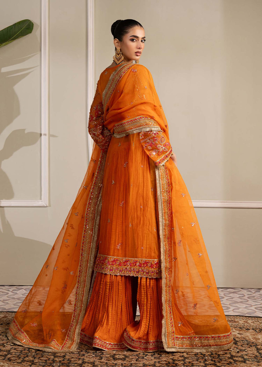 Dastoor | Airah Festive 25 | Elysium XS Orange Organza