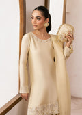 Dastoor | Rania Luxury Pret 25 | Eluna L Pale Yellow Tissue Silk