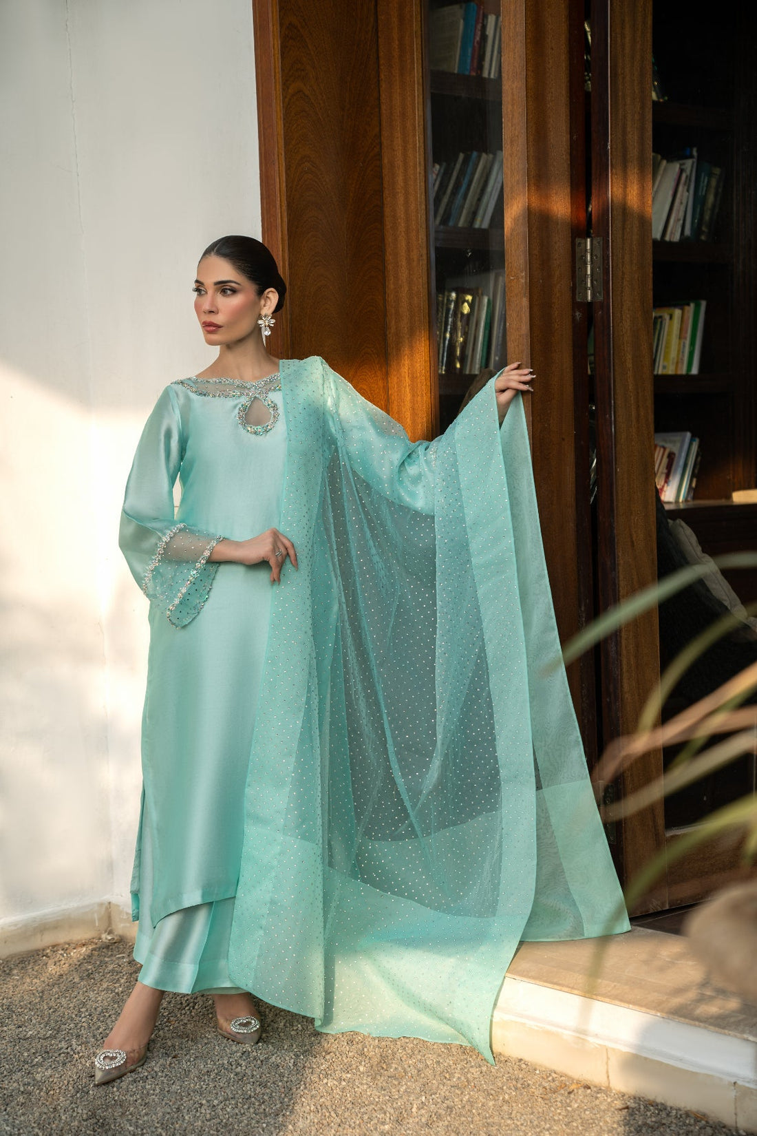 Tabyaa | Ruby Collection 25 | Aqua - Pakistani Designer Dress - by Tabyaa - Type : Ladies Clothes - 100% Original at Saira Sultan