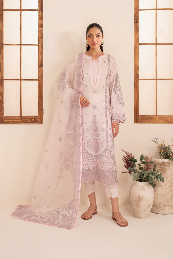 Zarif | Lamhay Luxury Eid Lawn 25 | 07 NERISA XS Lilac Lawn
