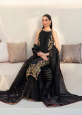 Dastoor | Maahi Luxury Pret 25 | Liyana S Black Tissue Silk