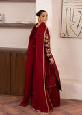Dastoor | Rania Luxury Pret 25 | Elise S Maroon Tissue Silk