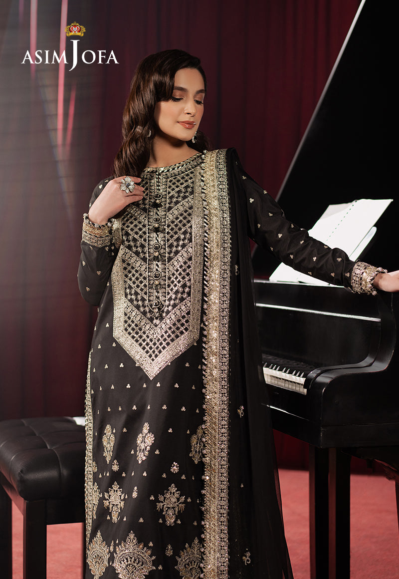 Asim Jofa | Premium Festive | AJPF-01 XL Black Silk