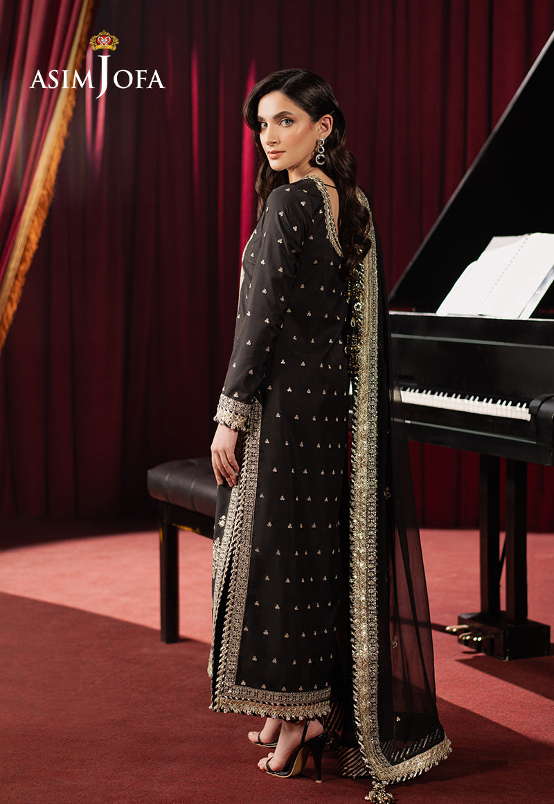 Asim Jofa | Premium Festive | AJPF-01 XS Black Silk