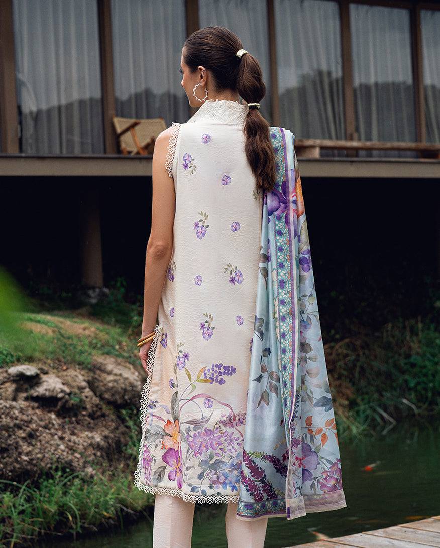 Roheenaz | Garden Veal Printed Lawn 25 | Bloom Glimmer - Pakistani Designer Dress - by Roheenaz | Type: Ladies Clothes - 100% Original at Saira Sultan