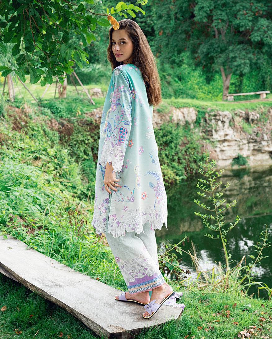 Roheenaz | Garden Veal Printed Lawn 25 | Jazmine Haze. - Pakistani Designer Dress - by Roheenaz | Type: Ladies Clothes - 100% Original at Saira Sultan