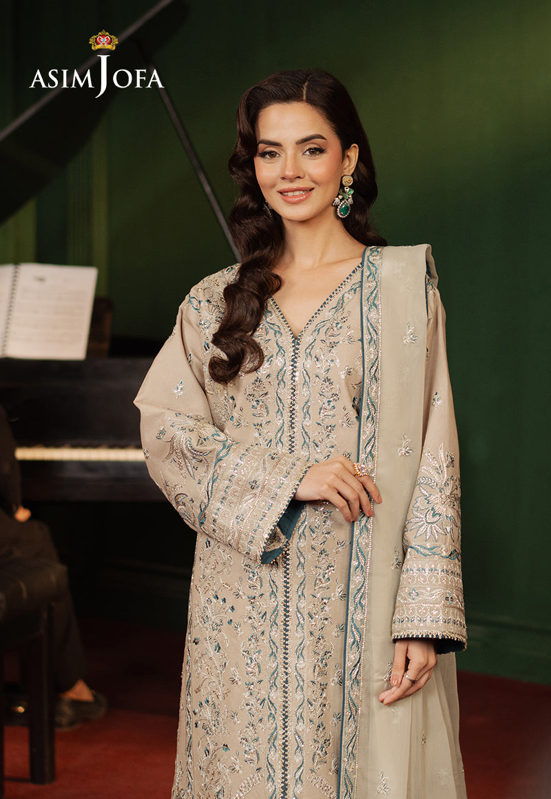 Asim Jofa | Premium Festive | AJPF-29 L Beige Silk