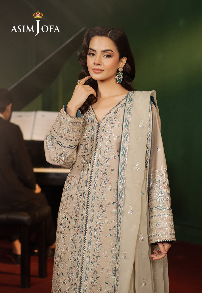 Asim Jofa | Premium Festive | AJPF-29 M Beige Silk
