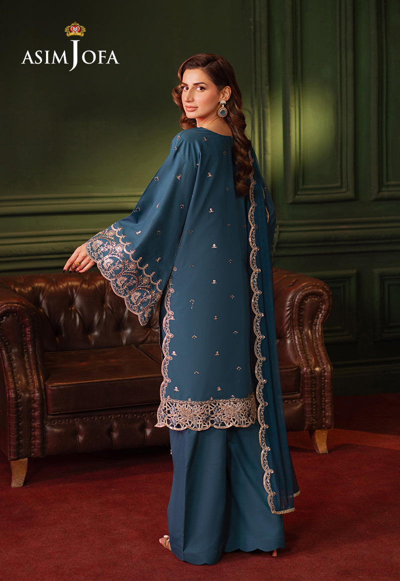Asim Jofa | Premium Festive | AJPF-10 XS Blue Silk