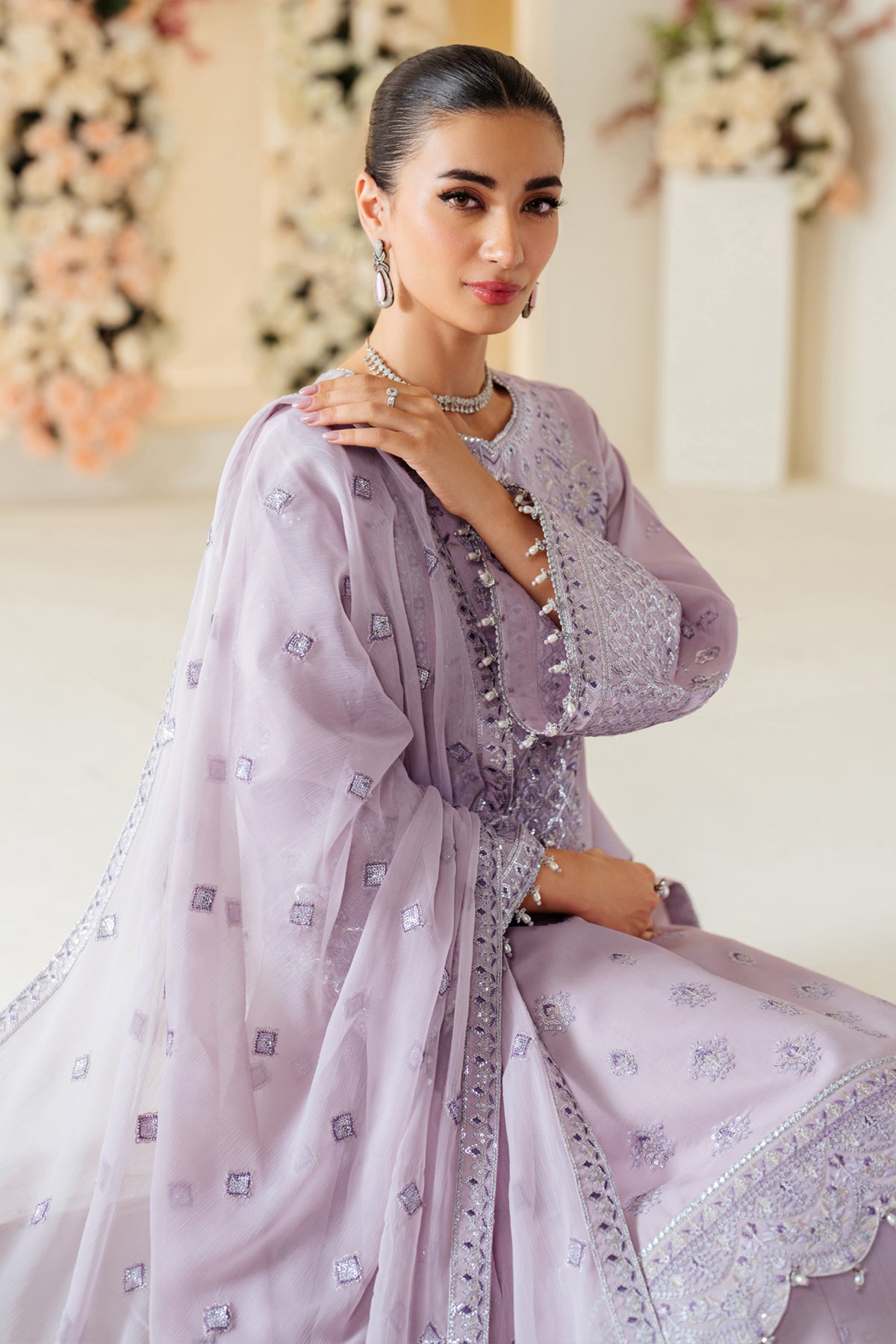 Alizeh | Luxury Raw Silk | AF-RS-02-BERRY M Lilac Raw Silk