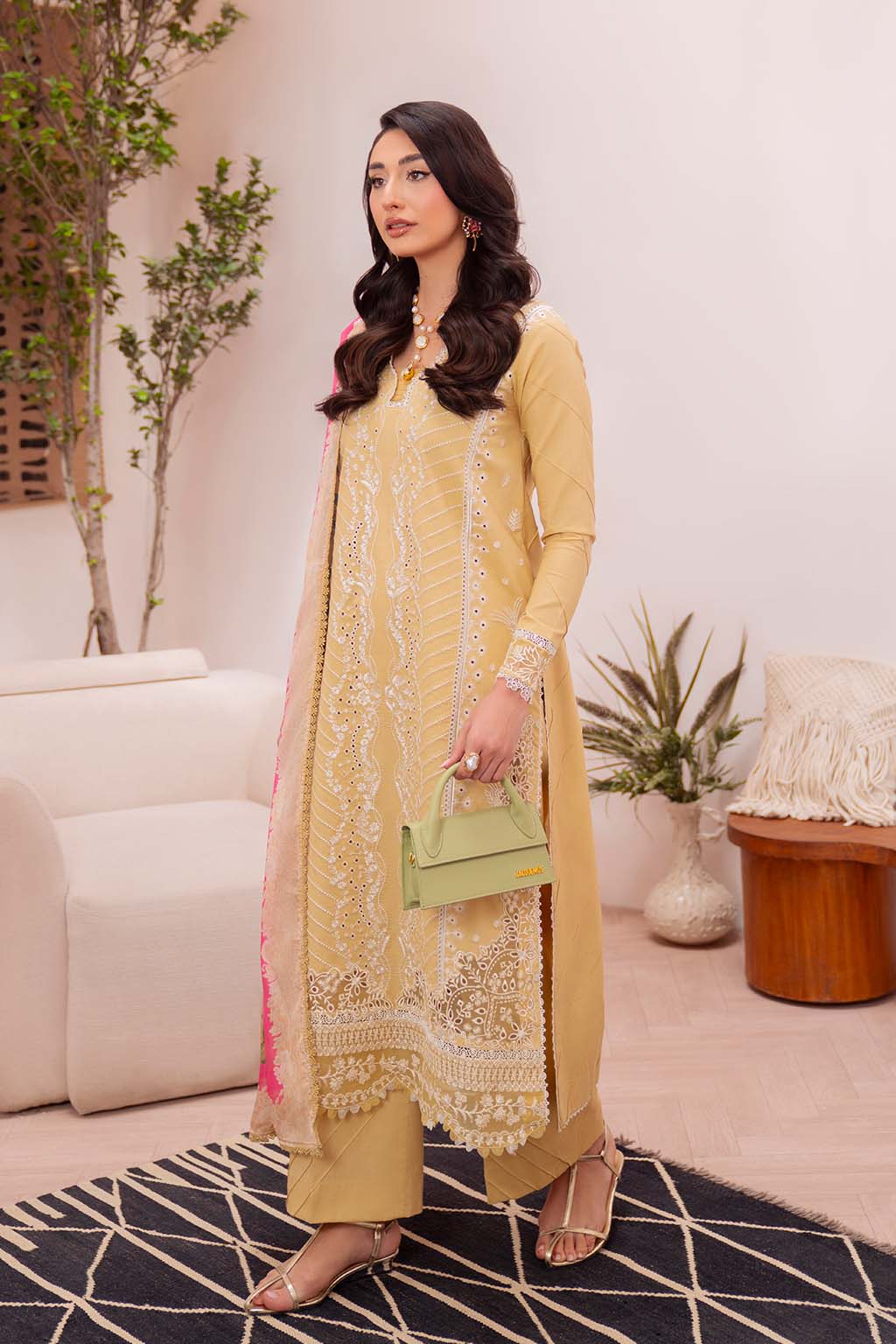 Neeshay | Symphony Luxury Lawn | DUNE XL Dust Yellow Lawn