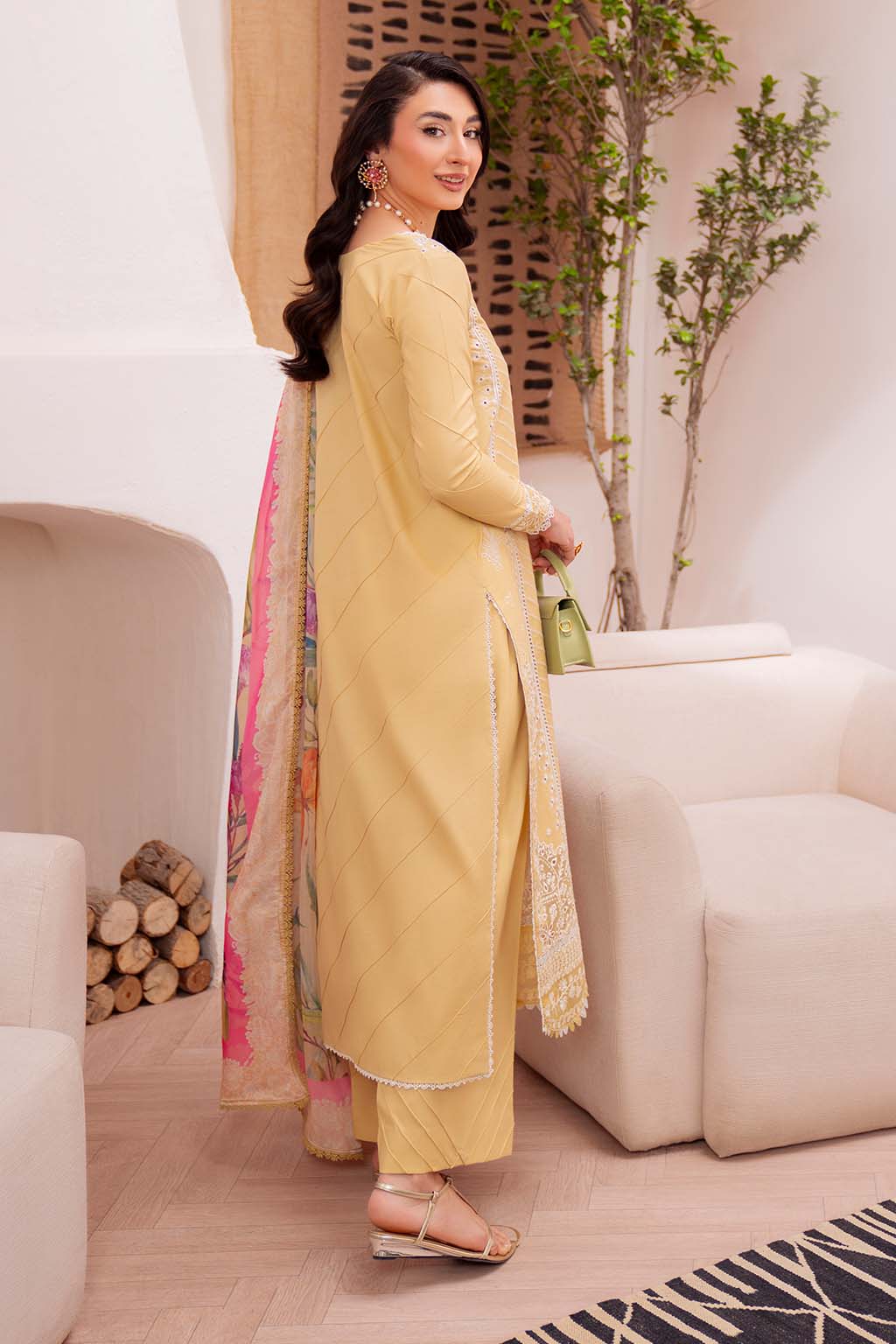 Neeshay | Symphony Luxury Lawn | DUNE XS Dust Yellow Lawn