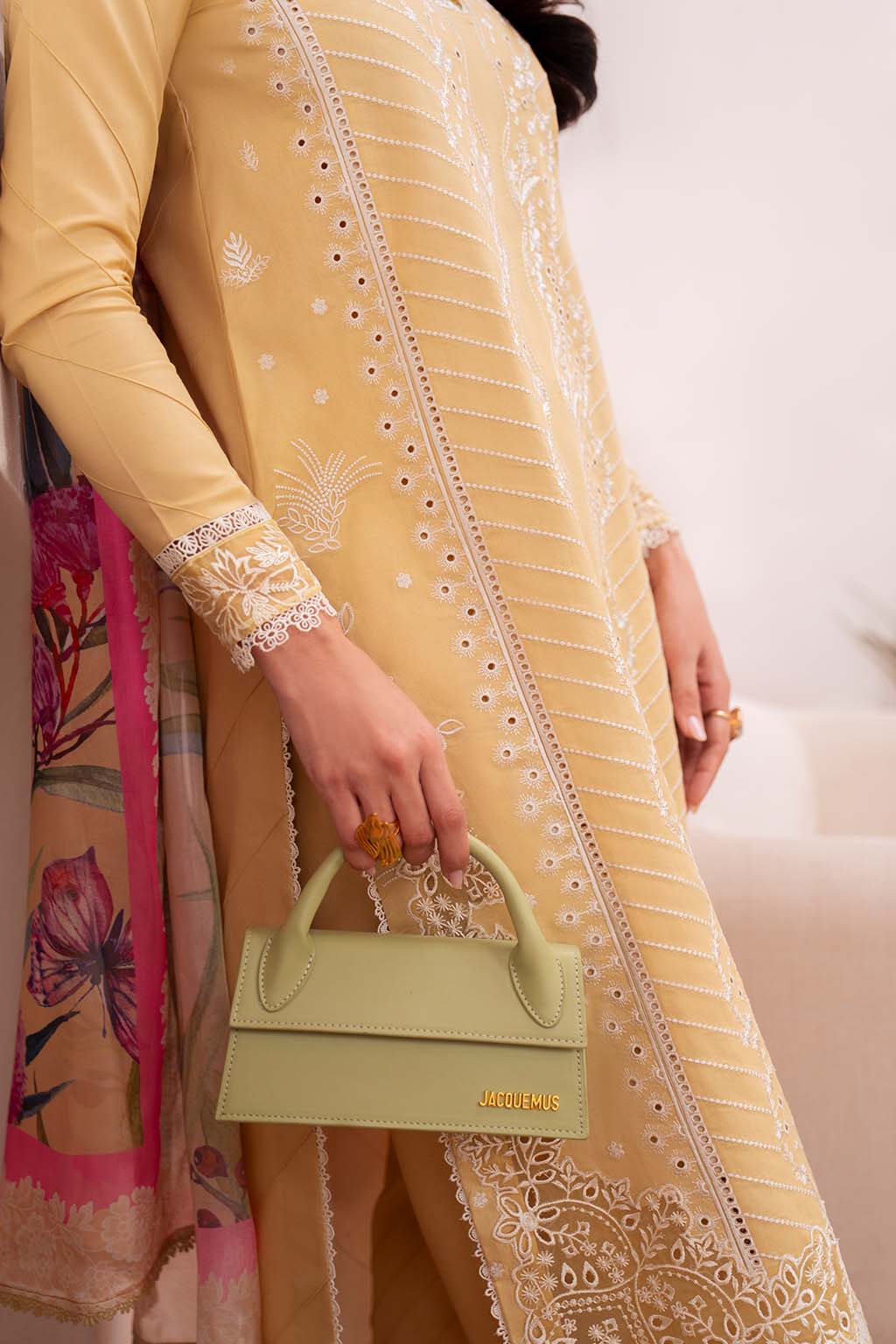 Neeshay | Symphony Luxury Lawn | DUNE M Dust Yellow Lawn