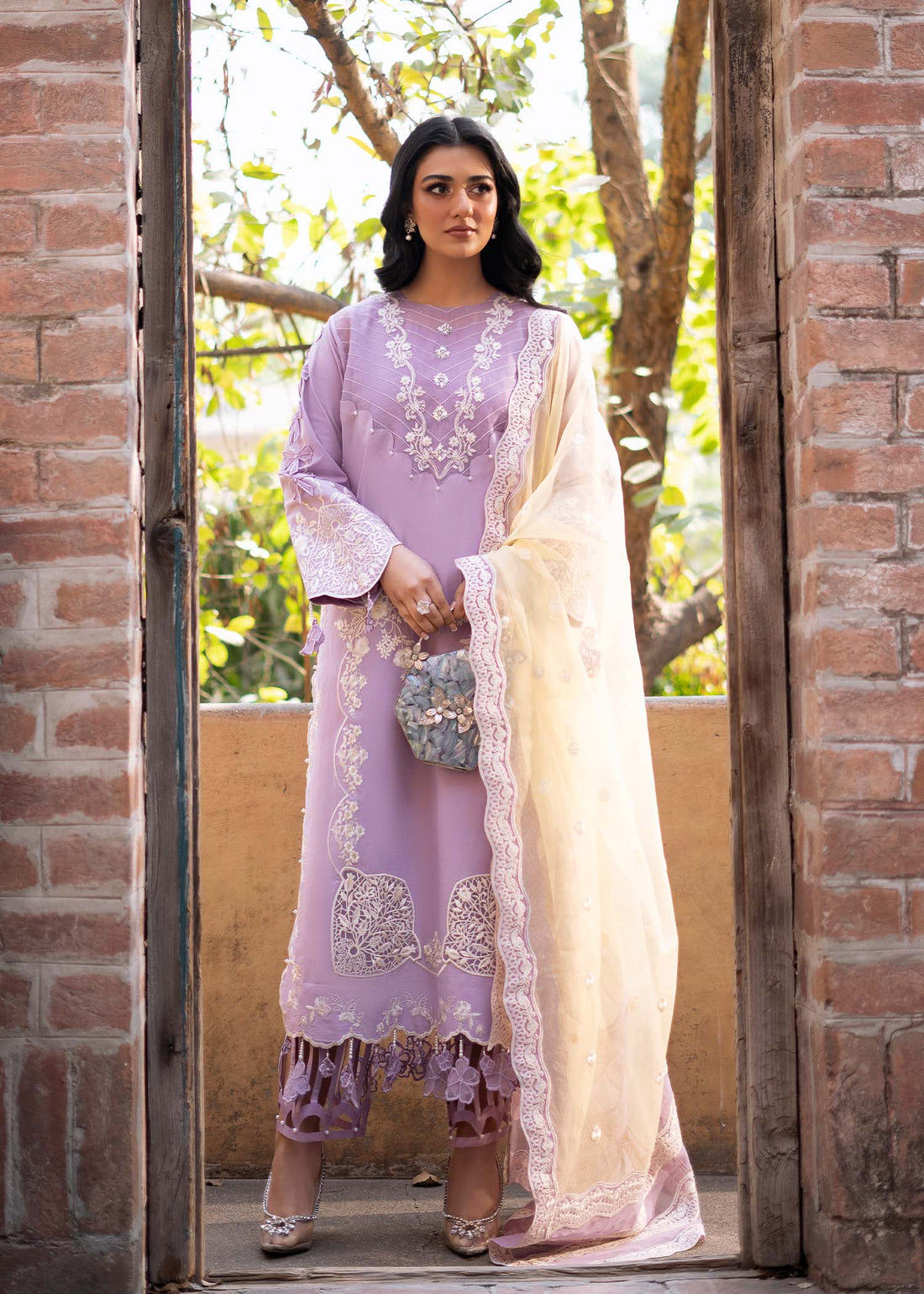 Fozia Khalid | Blossom Festive Lawn 25 | Iris XS Lilac Lawn