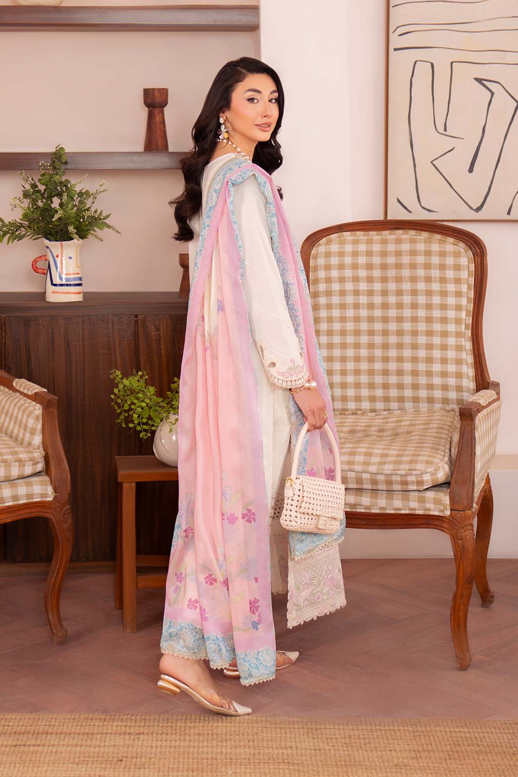 Neeshay | Symphony Luxury Lawn | LUMEN XS Light Pink Lawn