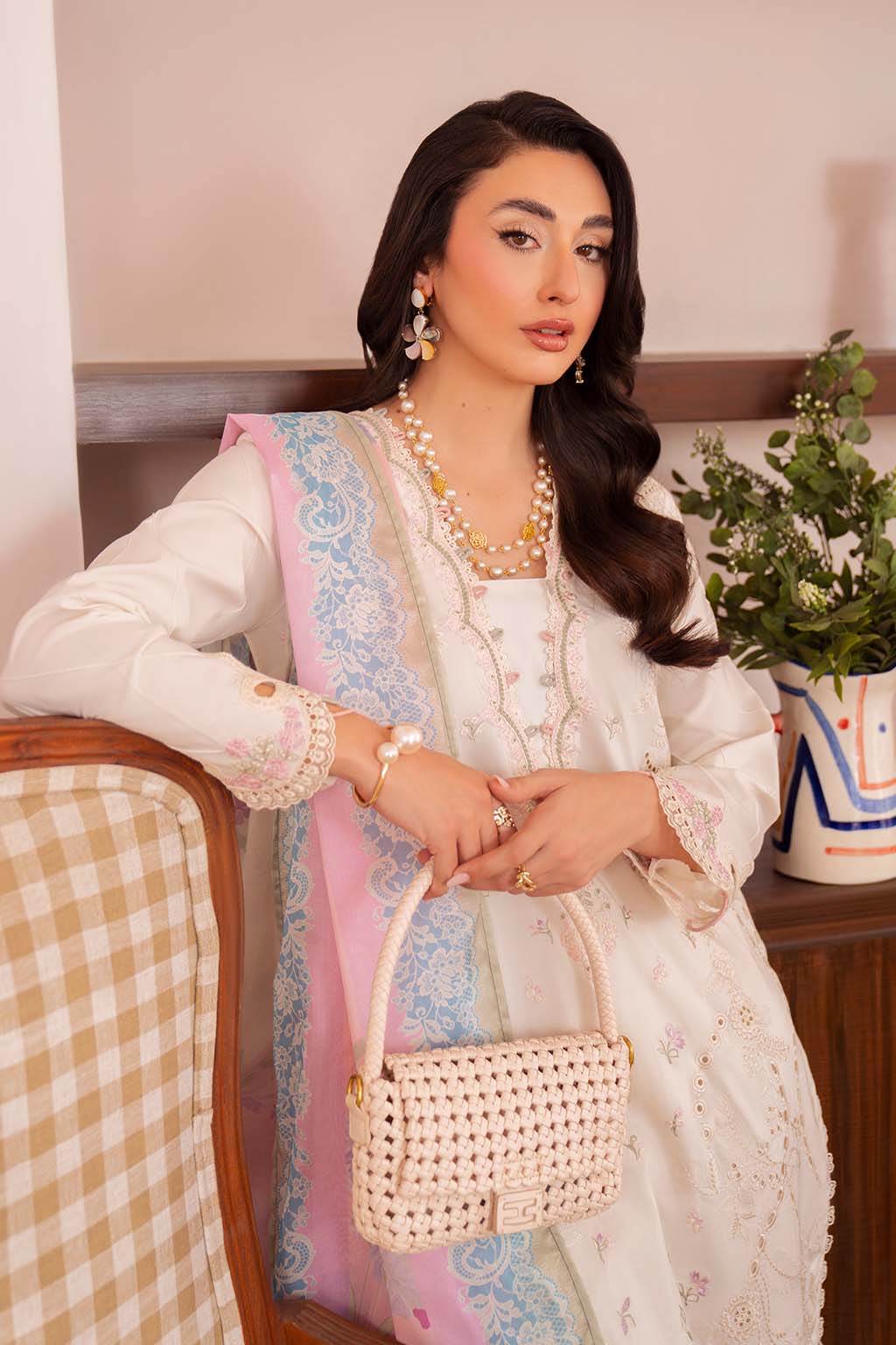 Neeshay | Symphony Luxury Lawn | LUMEN M Light Pink Lawn