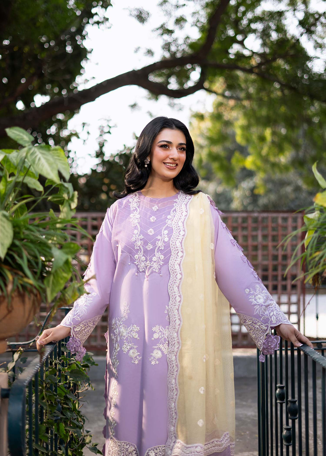 Fozia Khalid | Blossom Festive Lawn 25 | Iris XS Lilac Lawn
