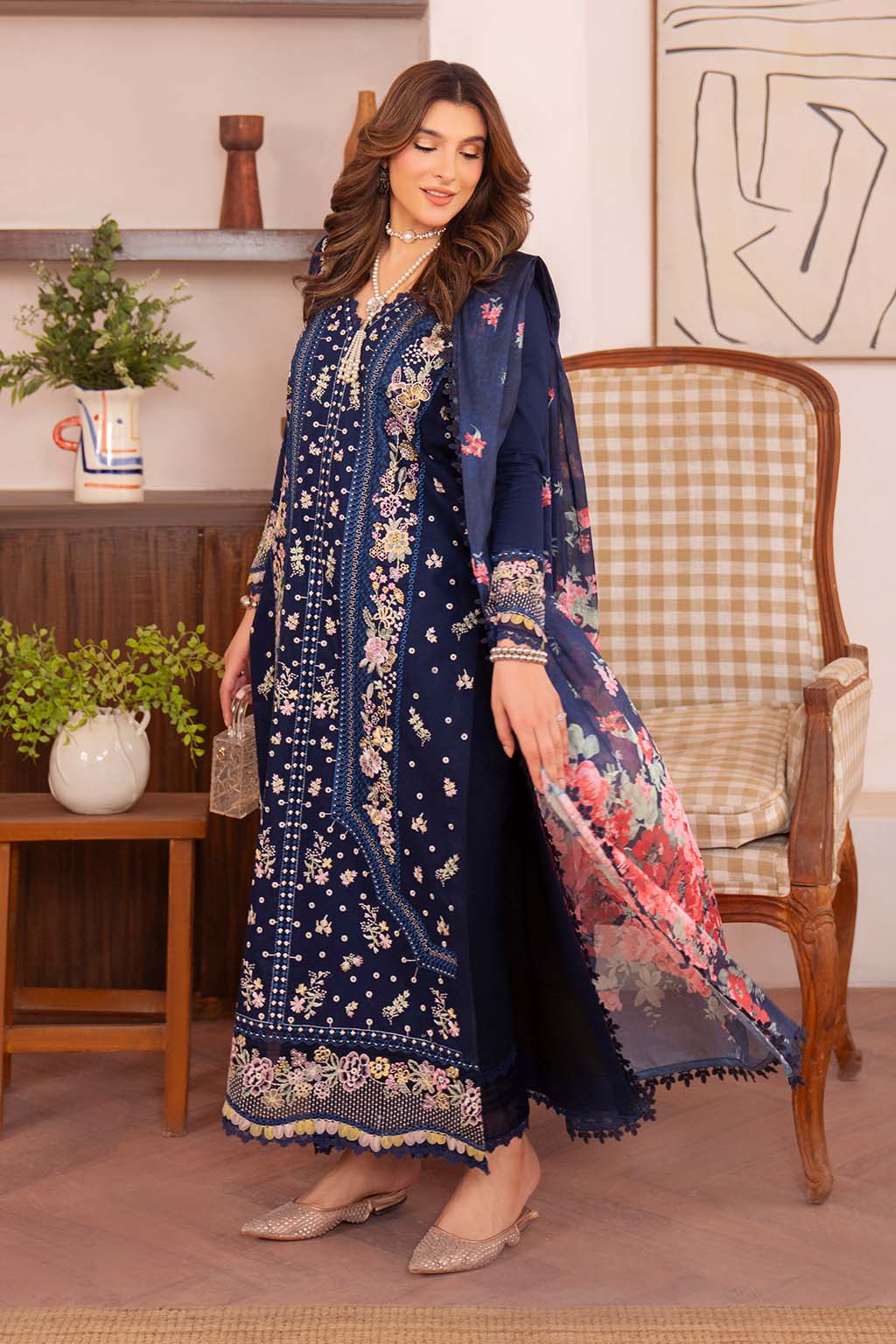 Neeshay | Symphony Luxury Lawn | VESPER L Blue Lawn