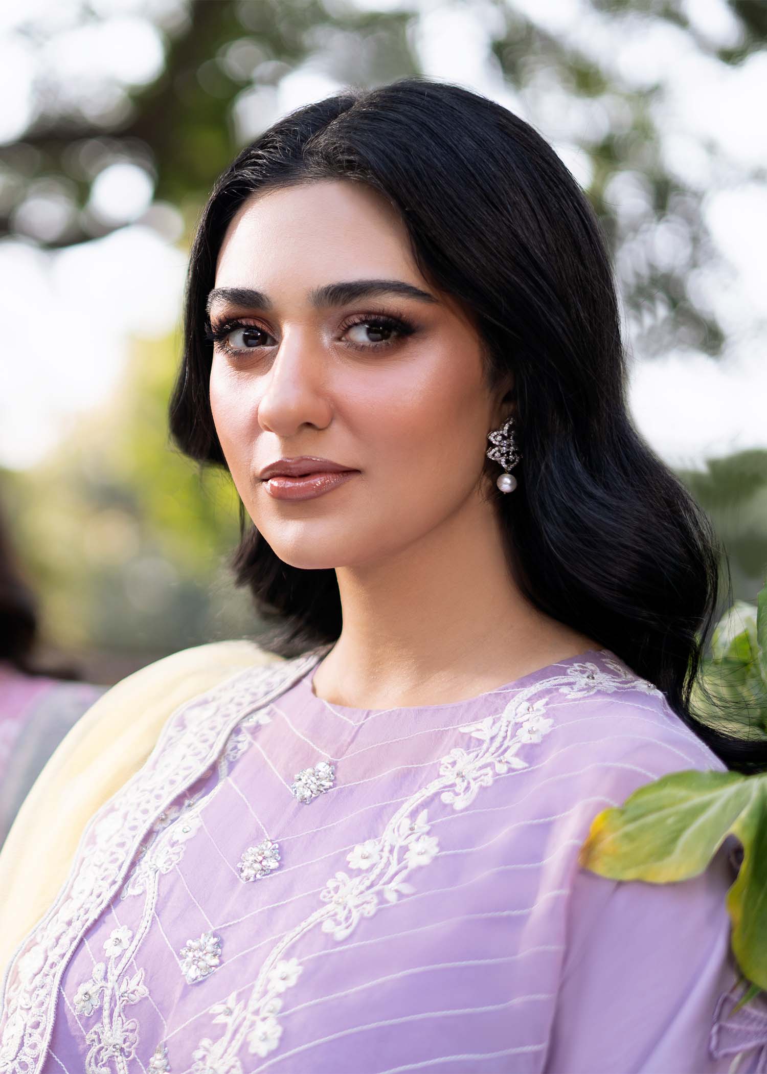 Fozia Khalid | Blossom Festive Lawn 25 | Iris Custom Size Lilac Lawn