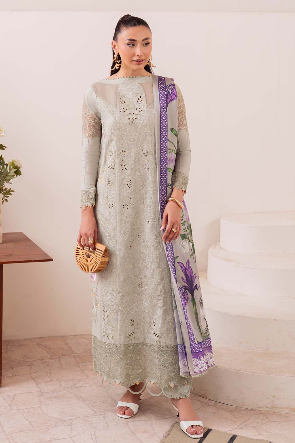Neeshay | Symphony Luxury Lawn | OLIVE XS Mint Lawn
