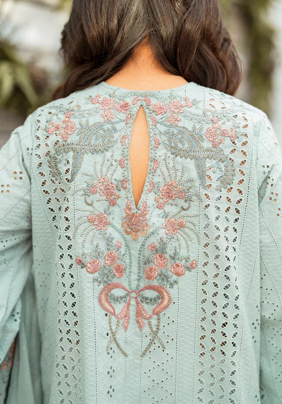Zarqash | Belle Ame 24 | BL 009 BLEU VERT - Pakistani Designer Dress - by Zarqash | Type: Luxury - 100% Original at Saira Sultan