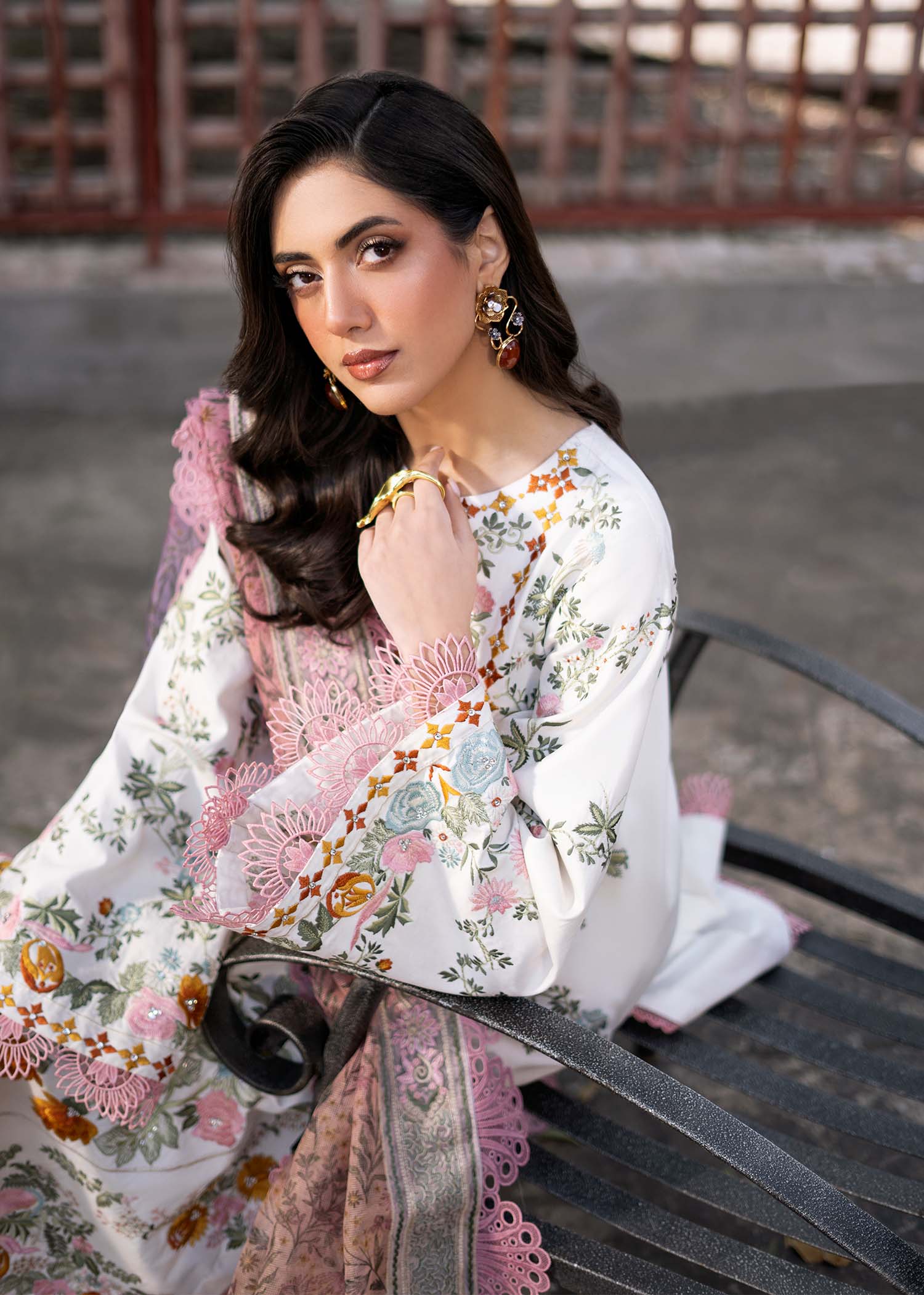 Fozia Khalid | Blossom Festive Lawn 25 | Lilly XL Ivory Lawn