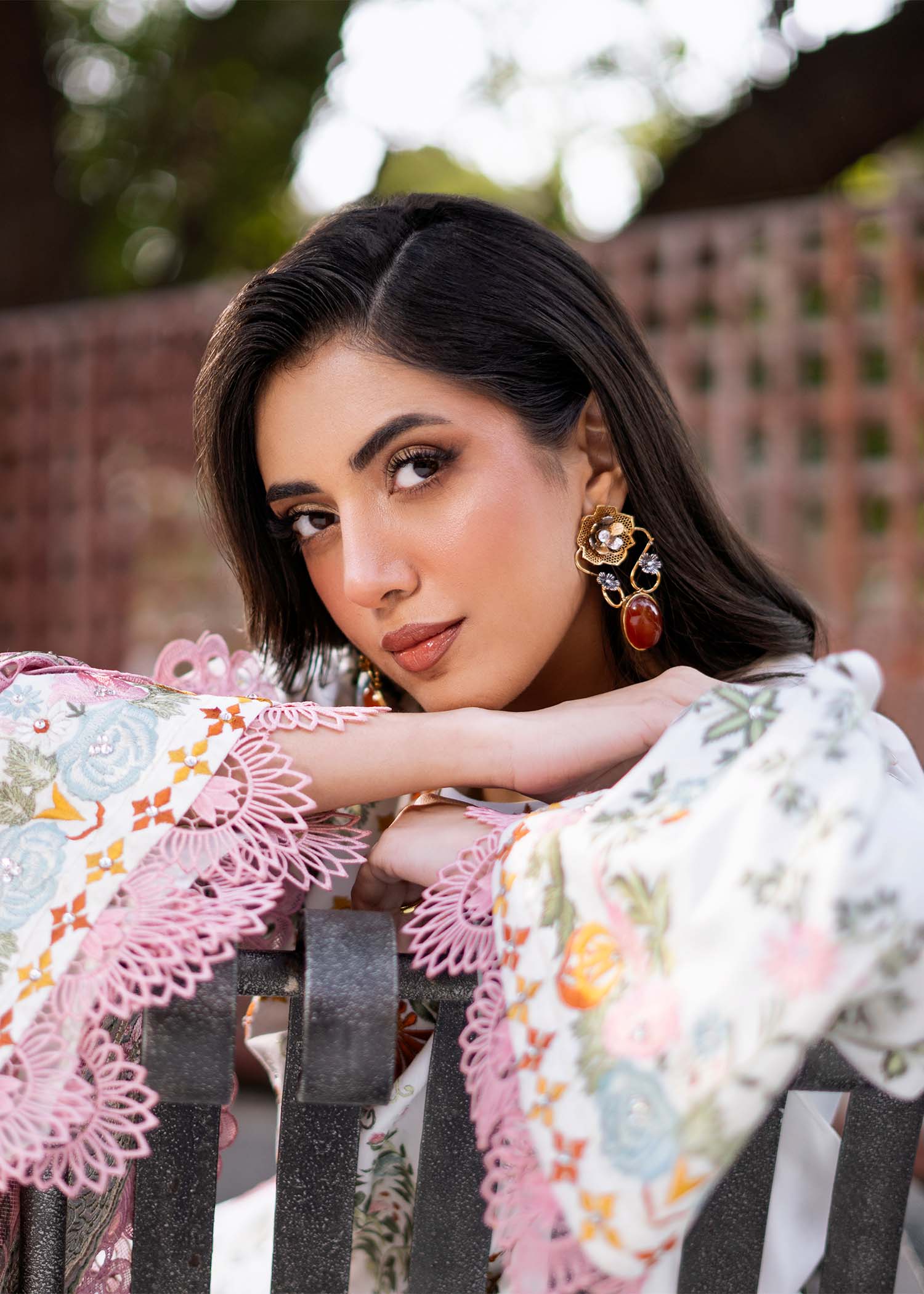 Fozia Khalid | Blossom Festive Lawn 25 | Lilly L Ivory Lawn