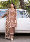 Fozia Khalid | Blossom Festive Lawn 25 | Spirea M Mustard Brown Lawn