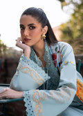 Fozia Khalid | Blossom Festive Lawn 25 |Freesia L Light Blue Lawn