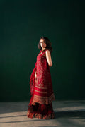 Malook | Rashq e Qamar | Serena M Maroon Organza
