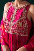 Malook | Rashq e Qamar | Jahanara L Hot Pink Raw Silk