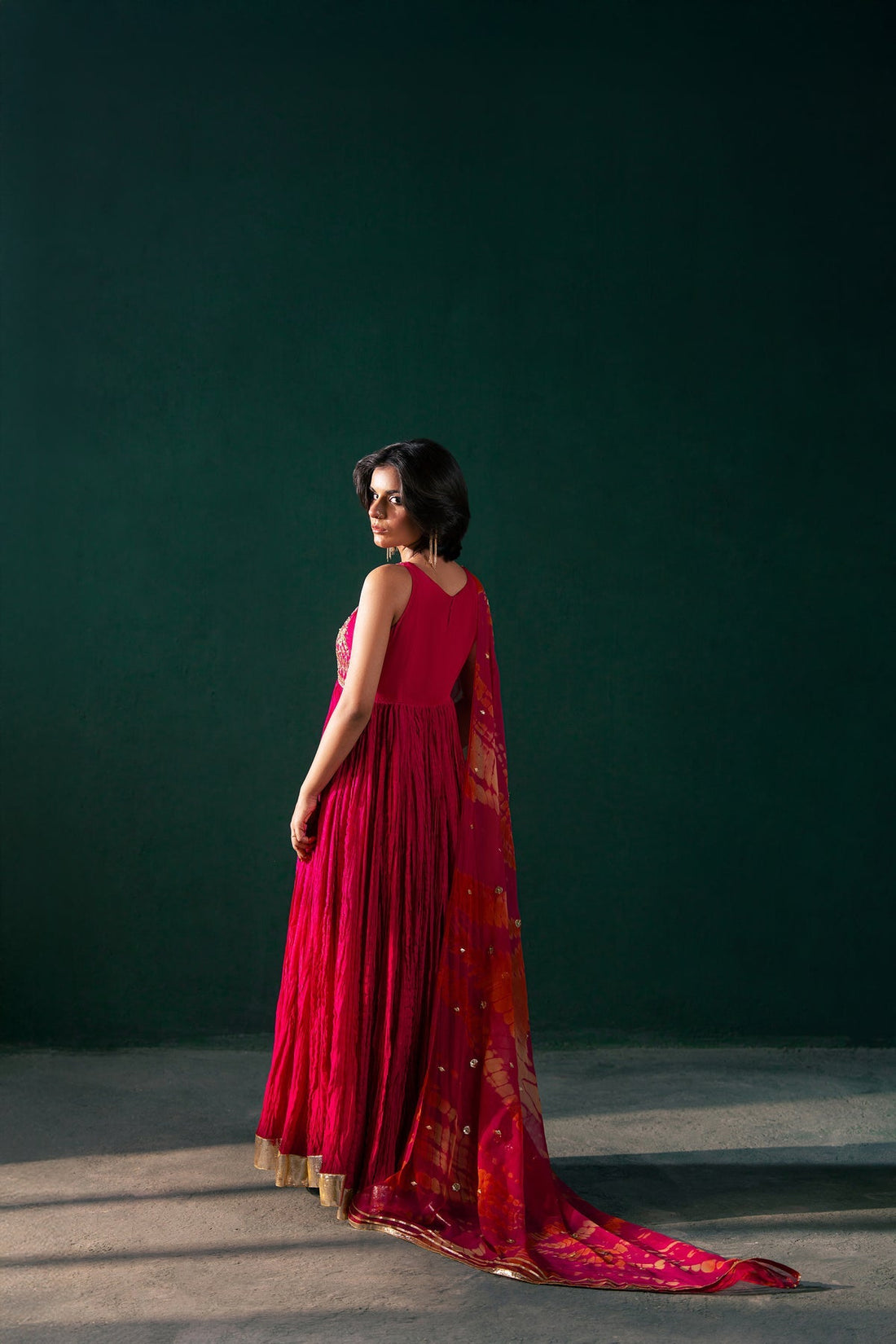 Malook | Rashq e Qamar | Jahanara XS Hot Pink Raw Silk