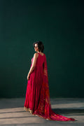 Malook | Rashq e Qamar | Jahanara S Hot Pink Raw Silk