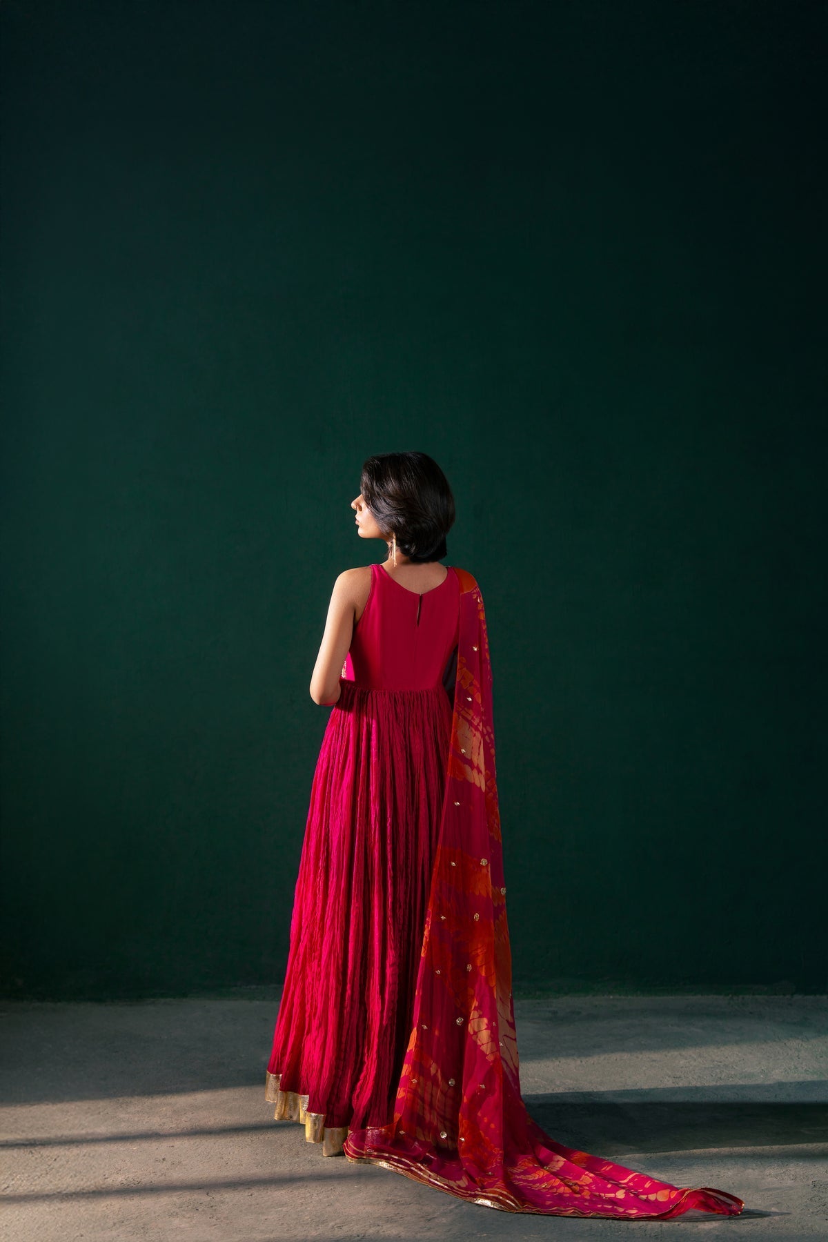 Malook | Rashq e Qamar | Jahanara XL Hot Pink Raw Silk