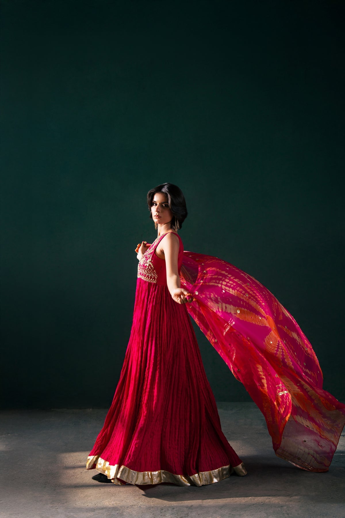 Malook | Rashq e Qamar | Jahanara Custom Size Hot Pink Raw Silk