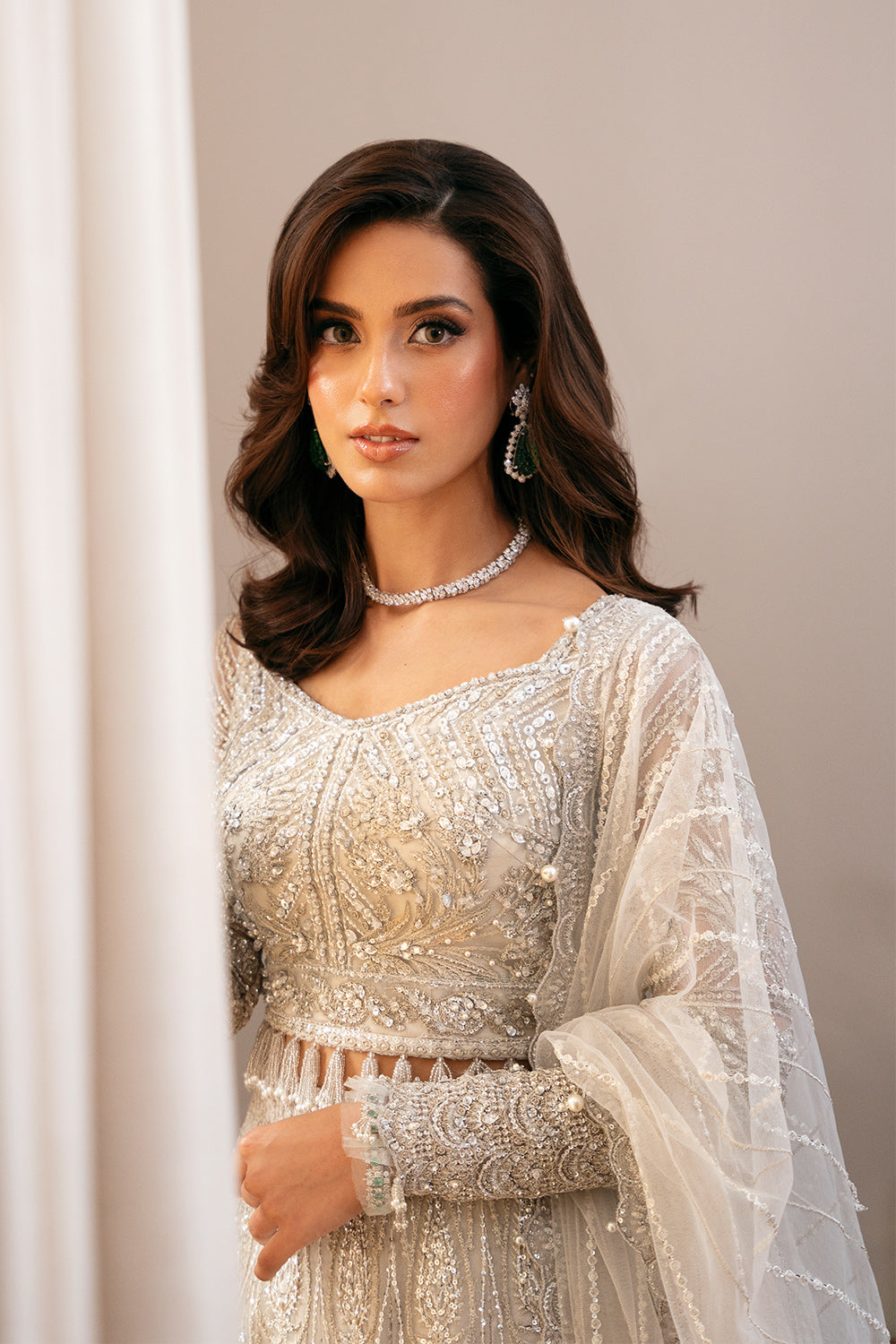 Saira Rizwan | Festive Formals 24 | LIARA-SRF-D-01 Custom Size White Net