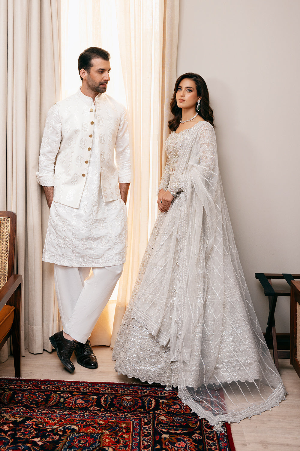 Saira Rizwan | Festive Formals 24 | LIARA-SRF-D-01 XS White Net