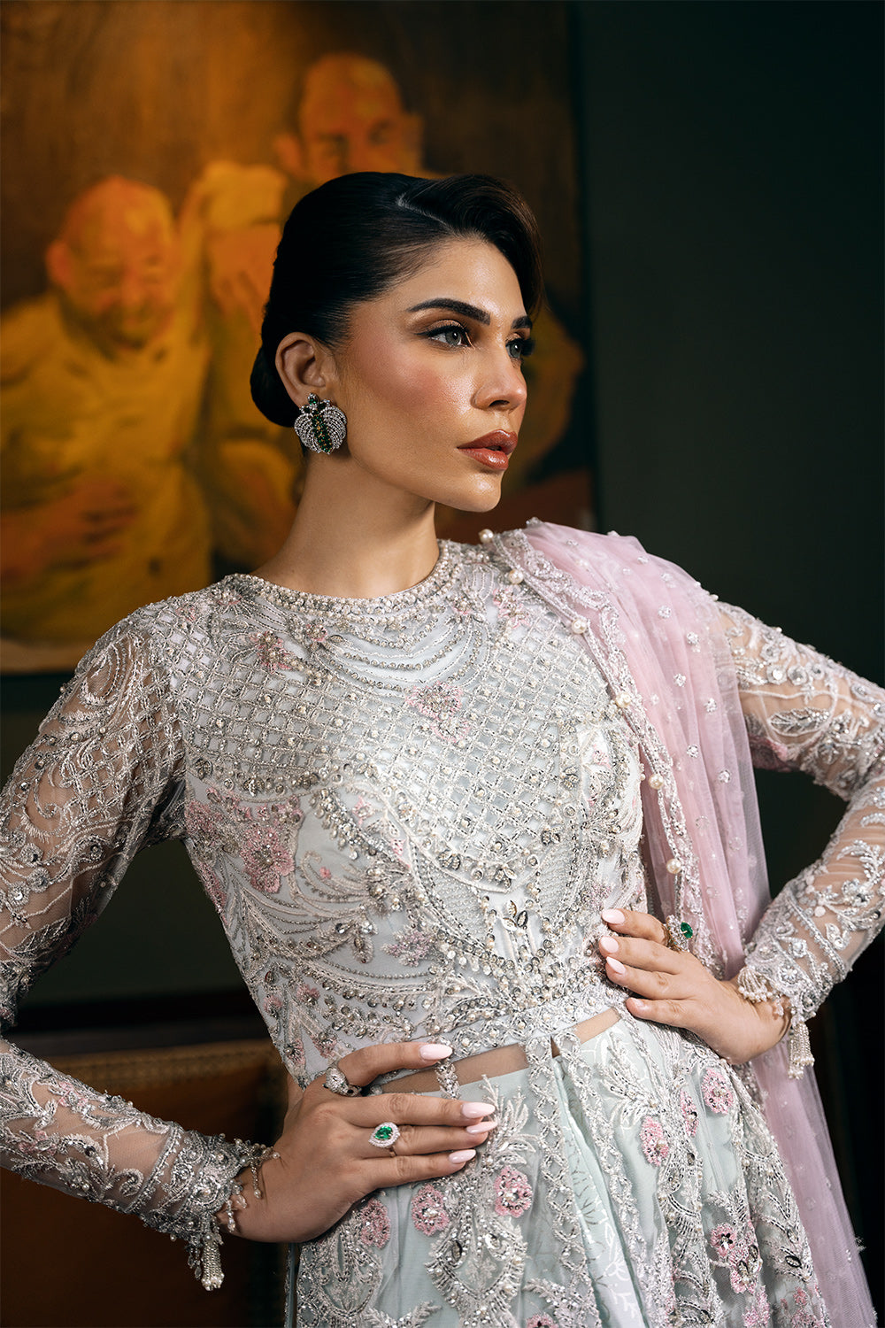 Saira Rizwan | Festive Formals 24 | KYLO-SRF-D-04 M Silver Net