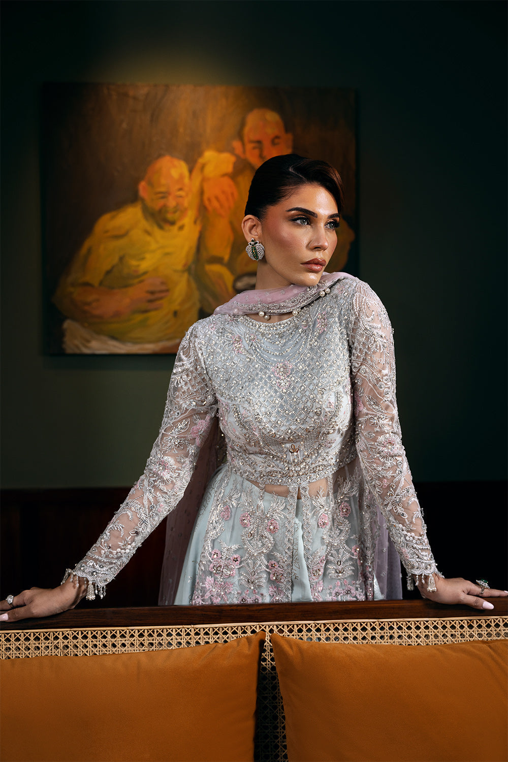 Saira Rizwan | Festive Formals 24 | KYLO-SRF-D-04 L Silver Net