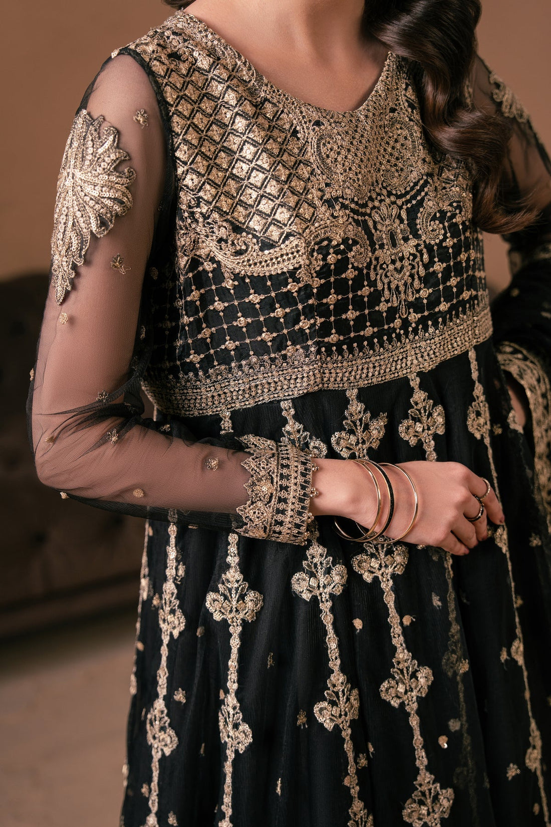 Malook | Rashq e Qamar | Reya XS Black Organza