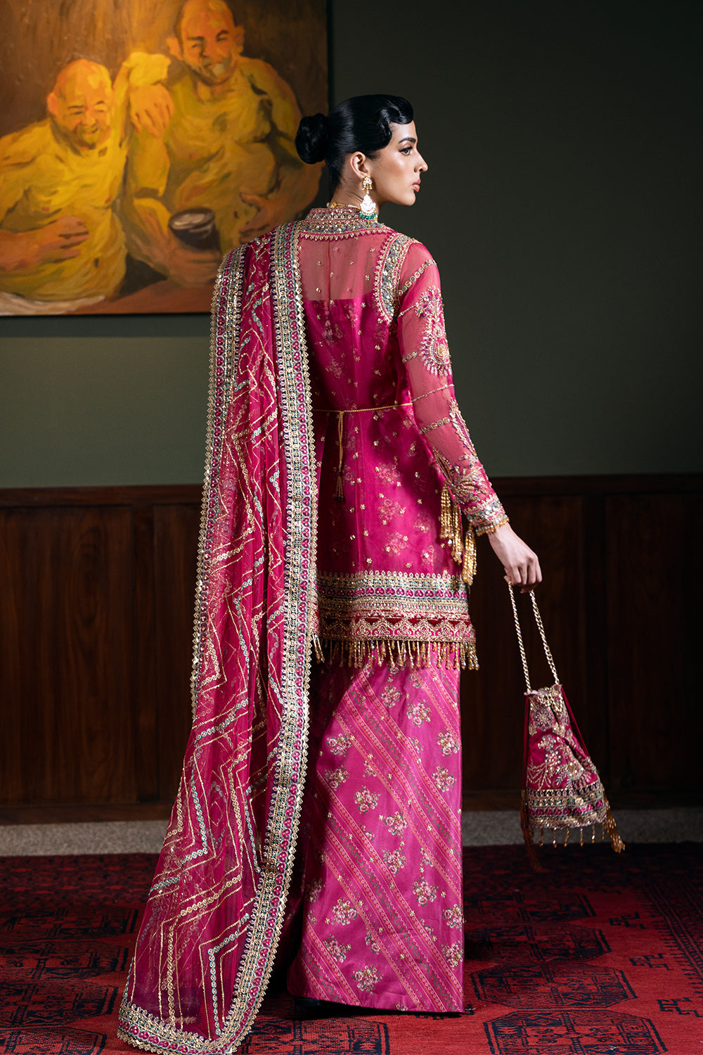 Saira Rizwan | Festive Formals 24 | ENORE-SRF-D-07 XS Magenta Organza