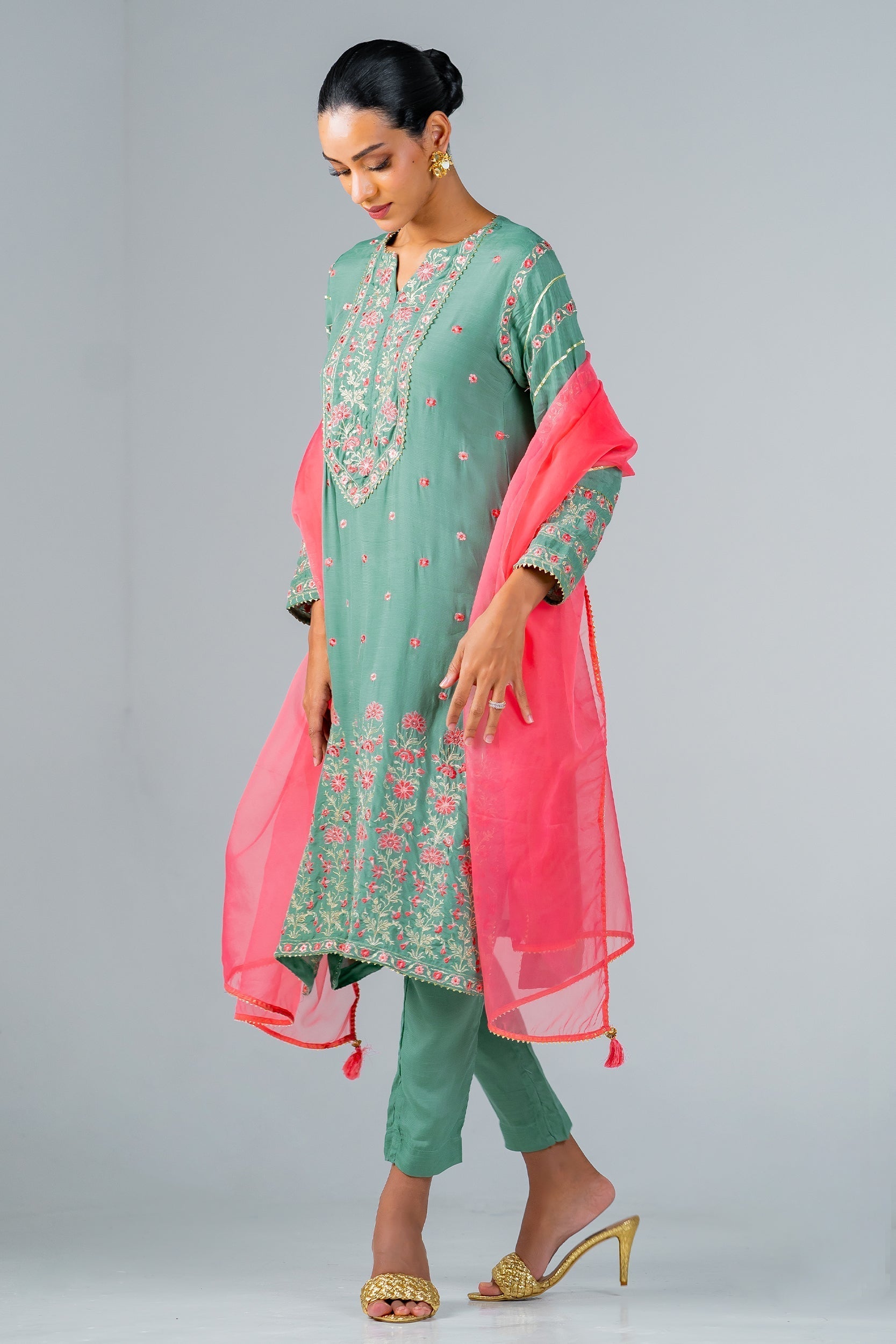 Ego | Diva Premium | NURA 3 PIECE L Mint Green Silk