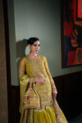 Saira Rizwan | Festive Formals 24 | SERA-SRF-D-08 Custom Size Gold Organza
