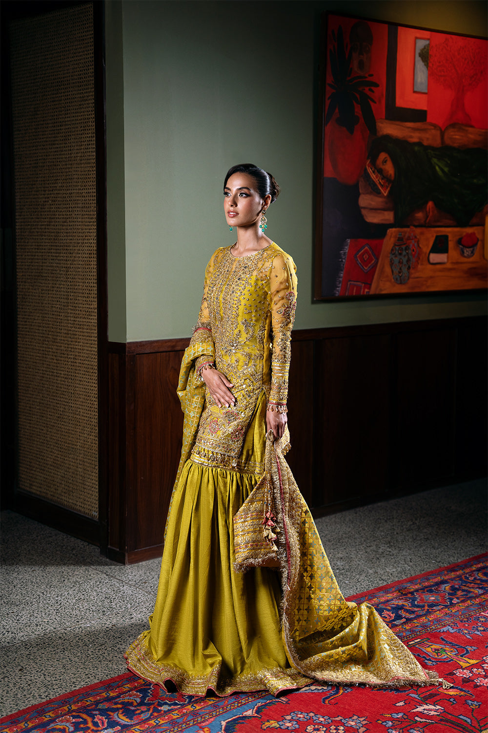 Saira Rizwan | Festive Formals 24 | SERA-SRF-D-08 XS Gold Organza