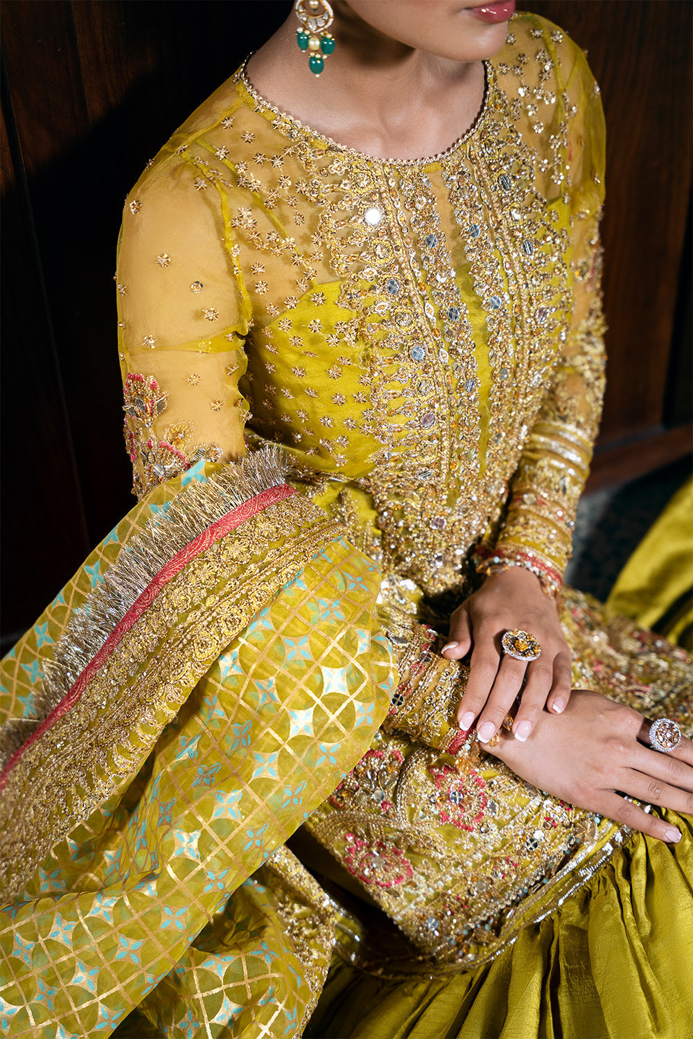 Saira Rizwan | Festive Formals 24 | SERA-SRF-D-08 L Gold Organza